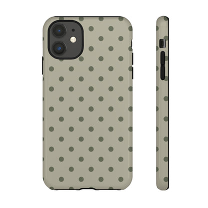 Green & Dark Green Dot Pattern Phone Case