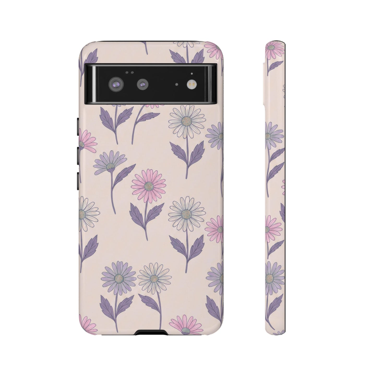 Pretty Pink & Purple Daisy Pattern Phone Case