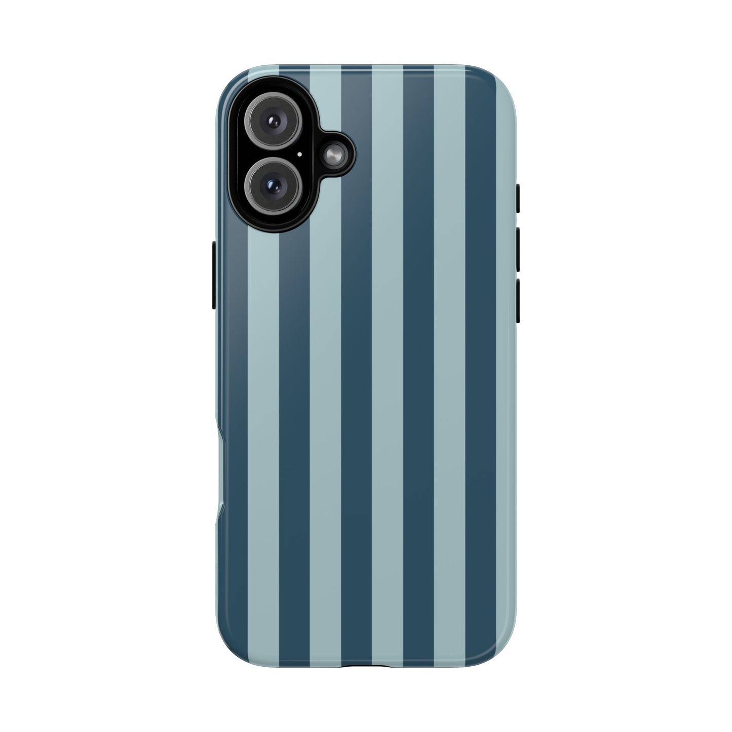 iPhone 16 Plus / Glossy Phone Case - ’Blue Stripe Pattern’ Phone Case
