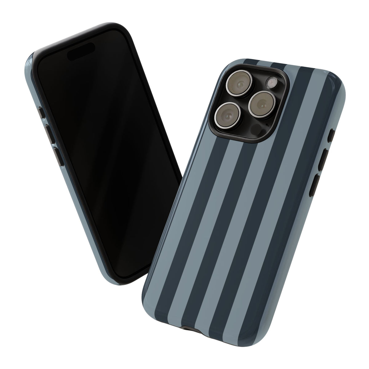 Dark Blue Stripe Pattern Phone Case - Blue Phone Case