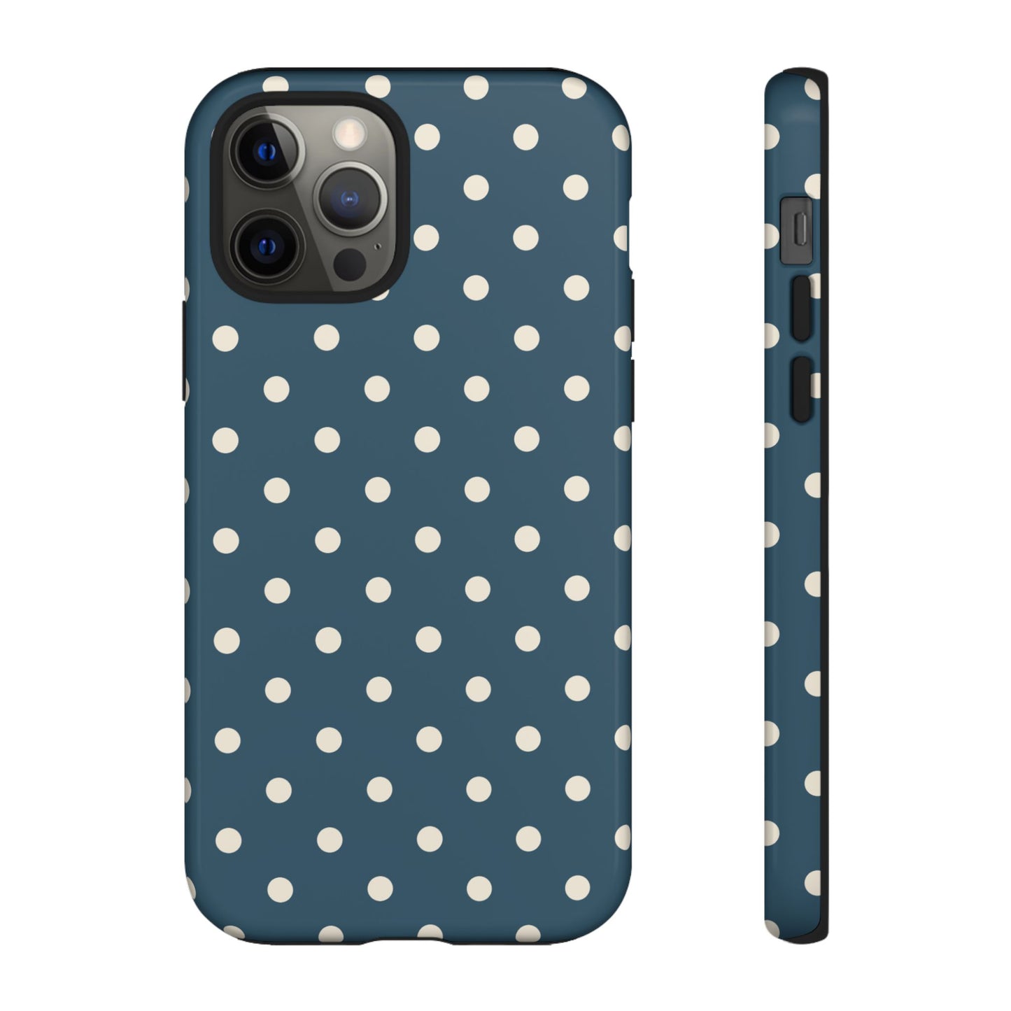 Blue & White Dot Pattern Phone Case