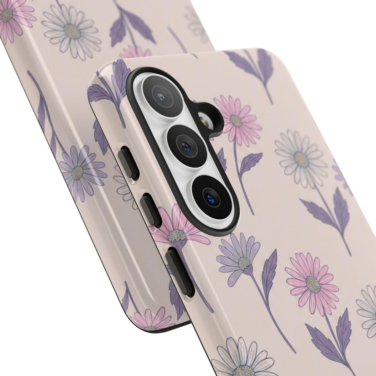 Pretty Pink & Purple Daisy Pattern Phone Case