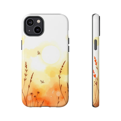 iPhone 14 Plus / Glossy Phone Case - Boho Chic Watercolour Wildflower Pattern Phone Case