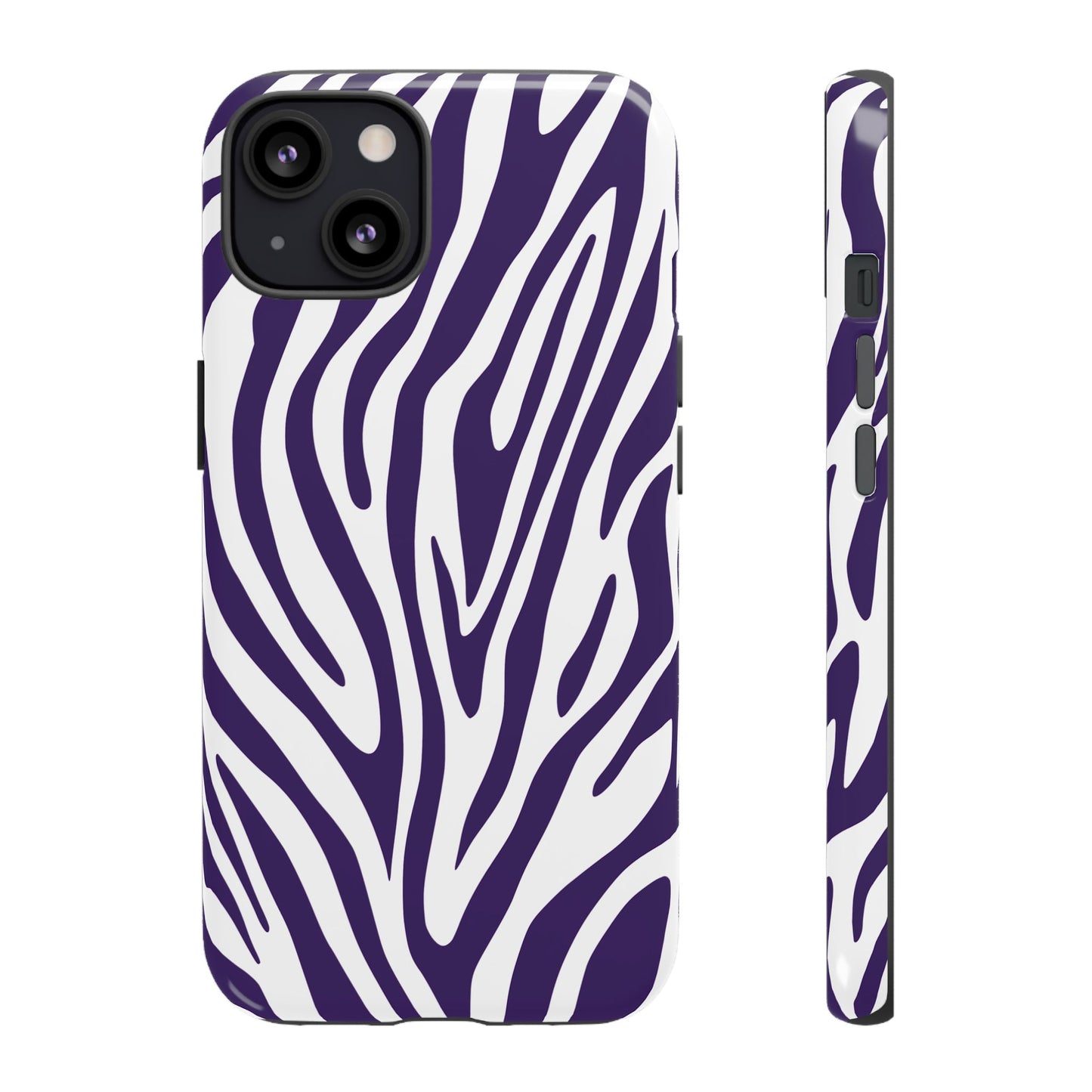 Graphic Purple Tiger Print Phone Case