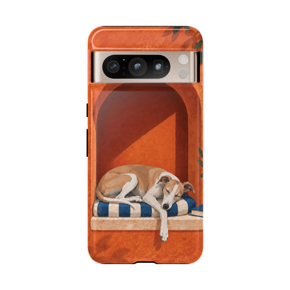 Whippet Siesta Nook Phone Case - Multicolor Phone Case - Google Pixel 8 Pro / Glossy