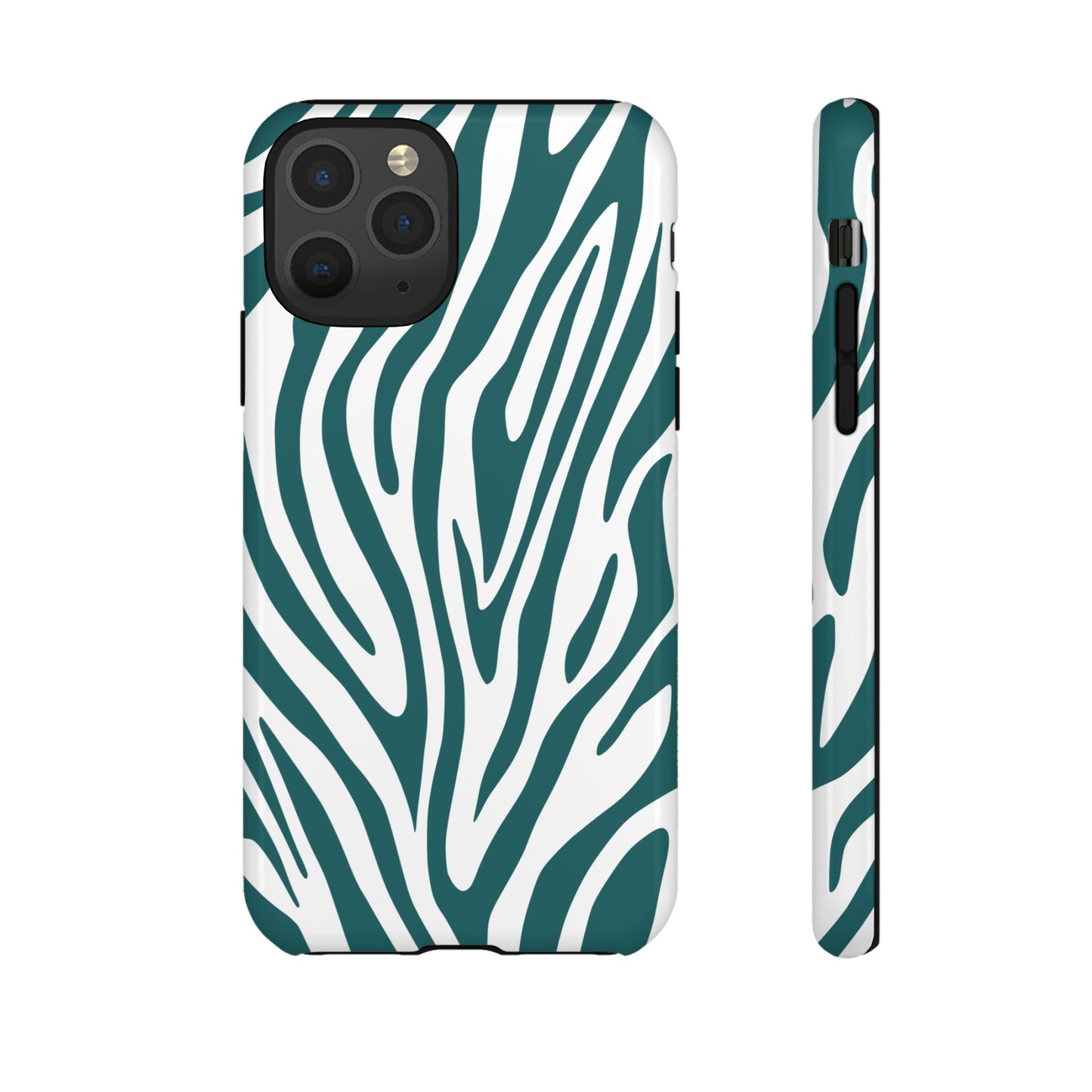 Graphic Teal Tiger Print Phone Case