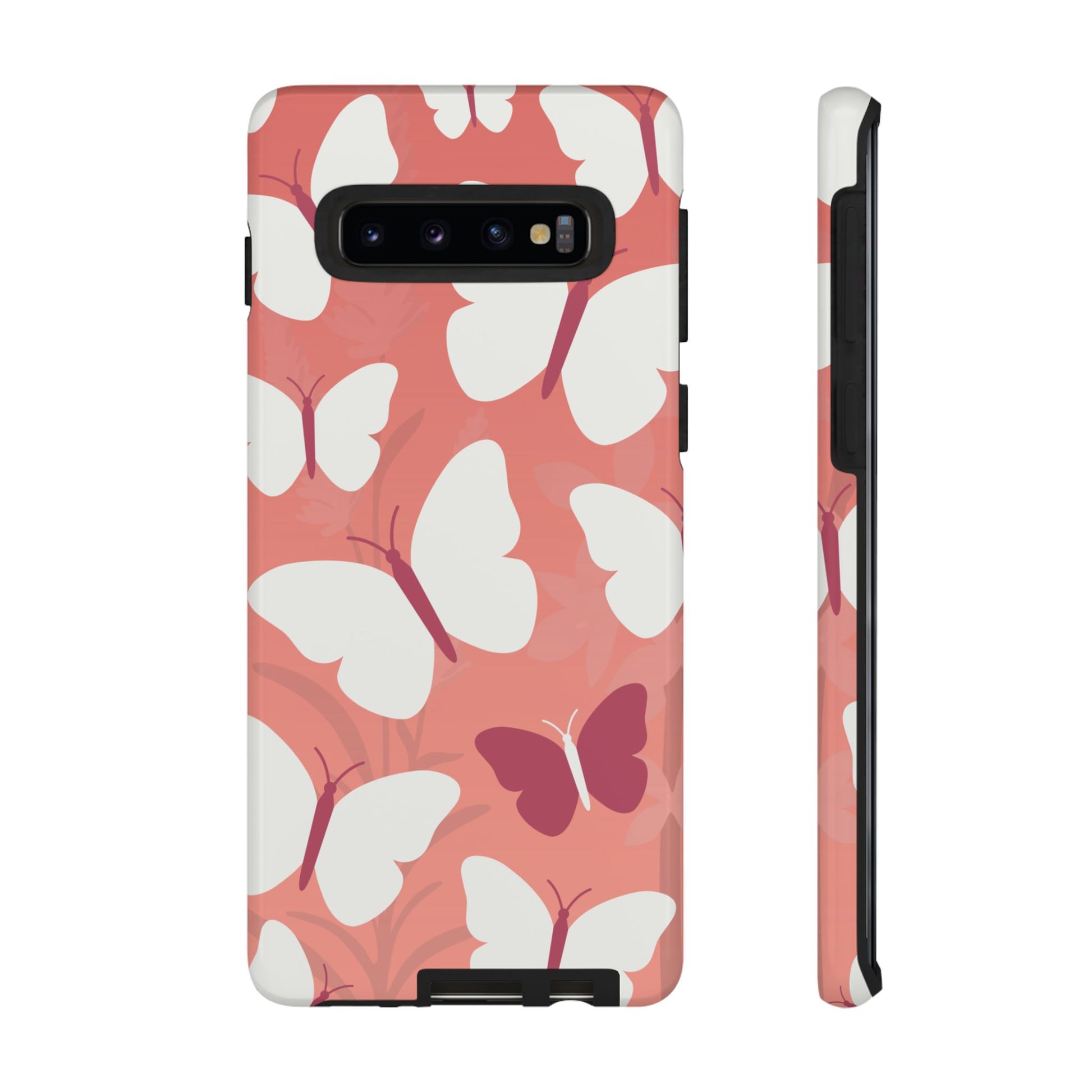 Phone Case - Minimalist Pink Butterfly Pattern Phone Case