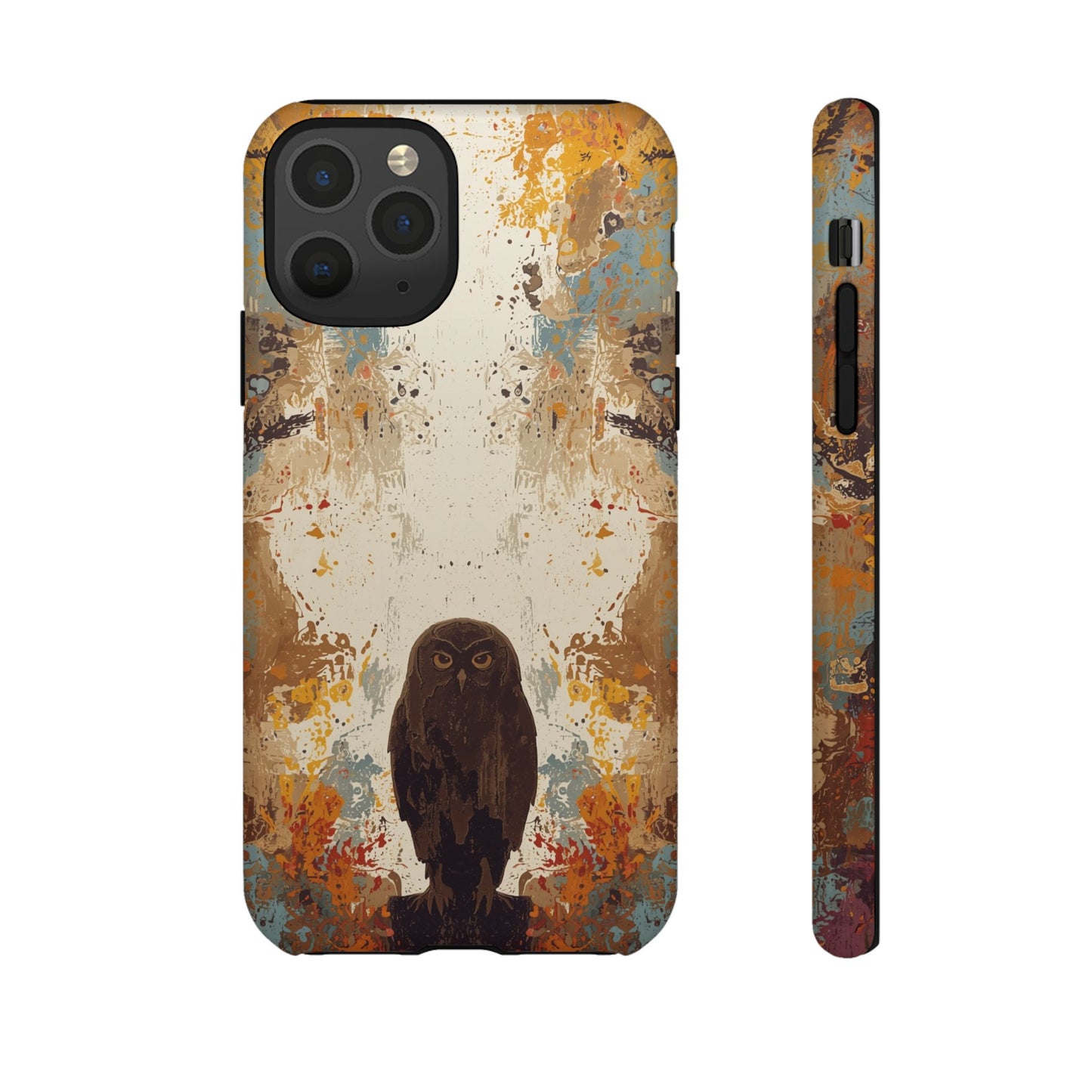 iPhone 11 Pro / Glossy Phone Case - Abstract Owl Design Phone Case