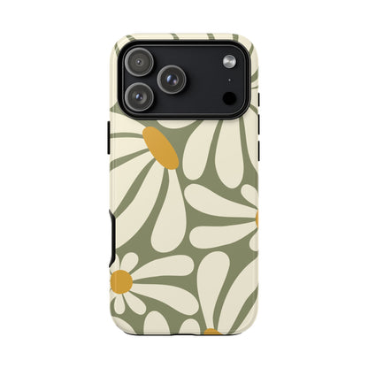 Retro Green Daisy Pattern #1 Phone Case - Green Phone Case - iPhone 18 Pro Max / Glossy