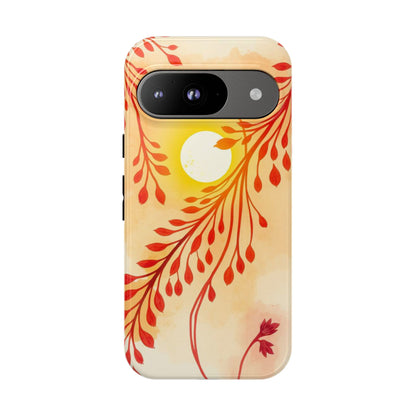 Google Pixel 9 / Glossy Phone Case - Boho Chic Watercolour Sunset Design Phone Case