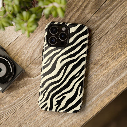 Chic Ivory Zebra Print Phone Case