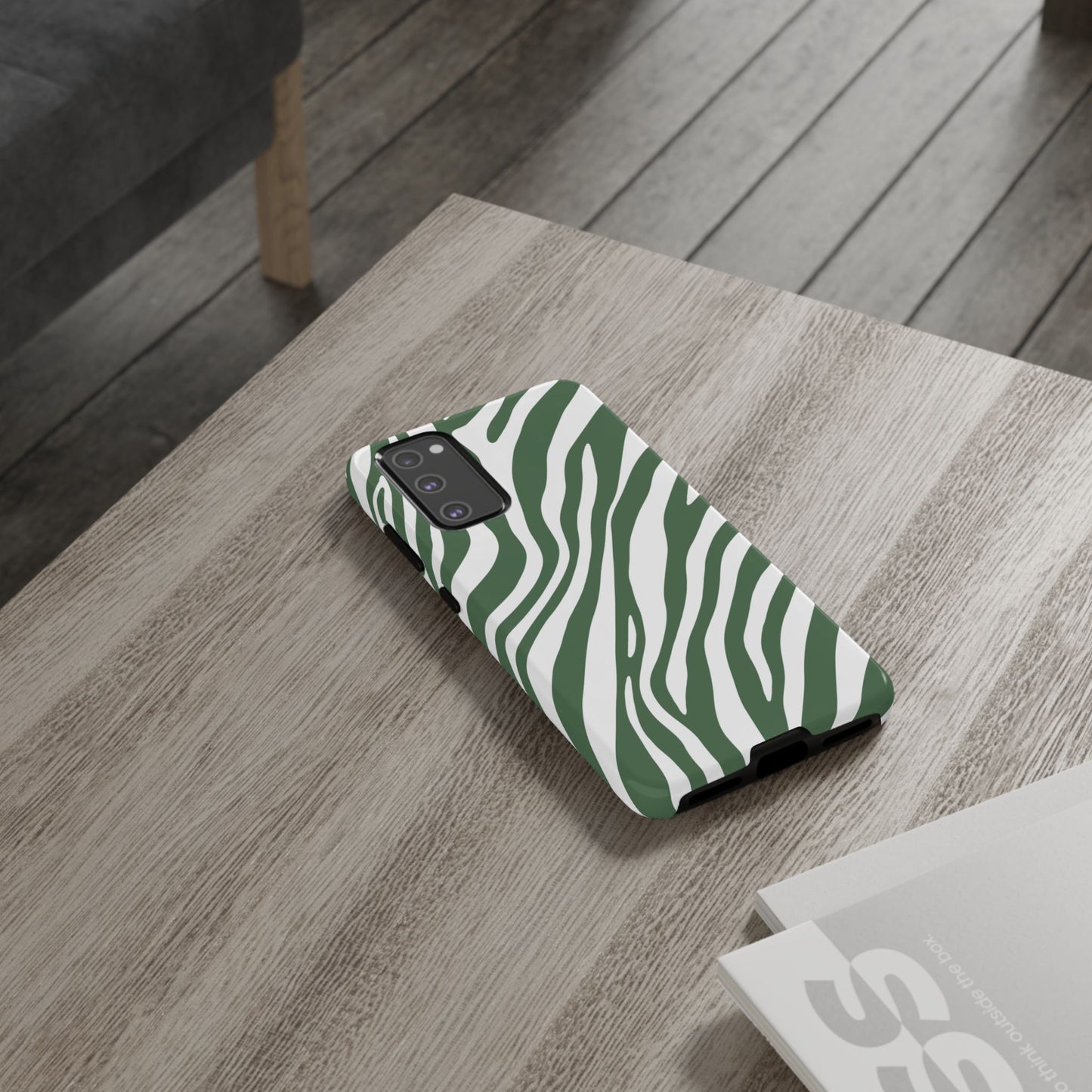 Modern Sage Zebra Print Phone Case