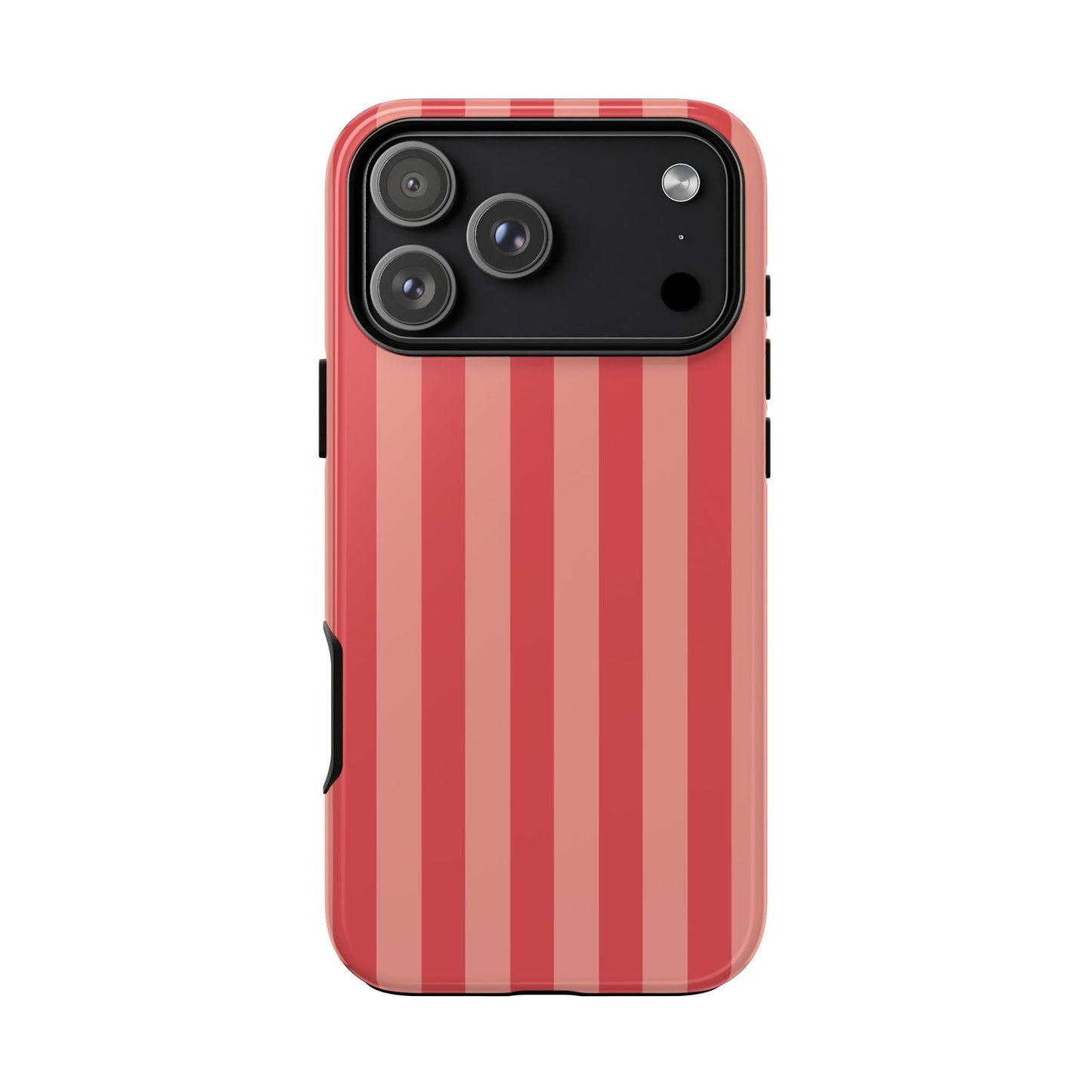 iPhone 17 Pro Max / Glossy Phone Case - ’Light Pink Stripe Pattern’ Phone Case