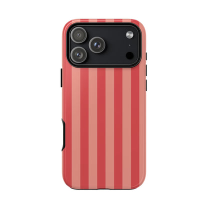 iPhone 17 Pro Max / Glossy Phone Case - ’Light Pink Stripe Pattern’ Phone Case