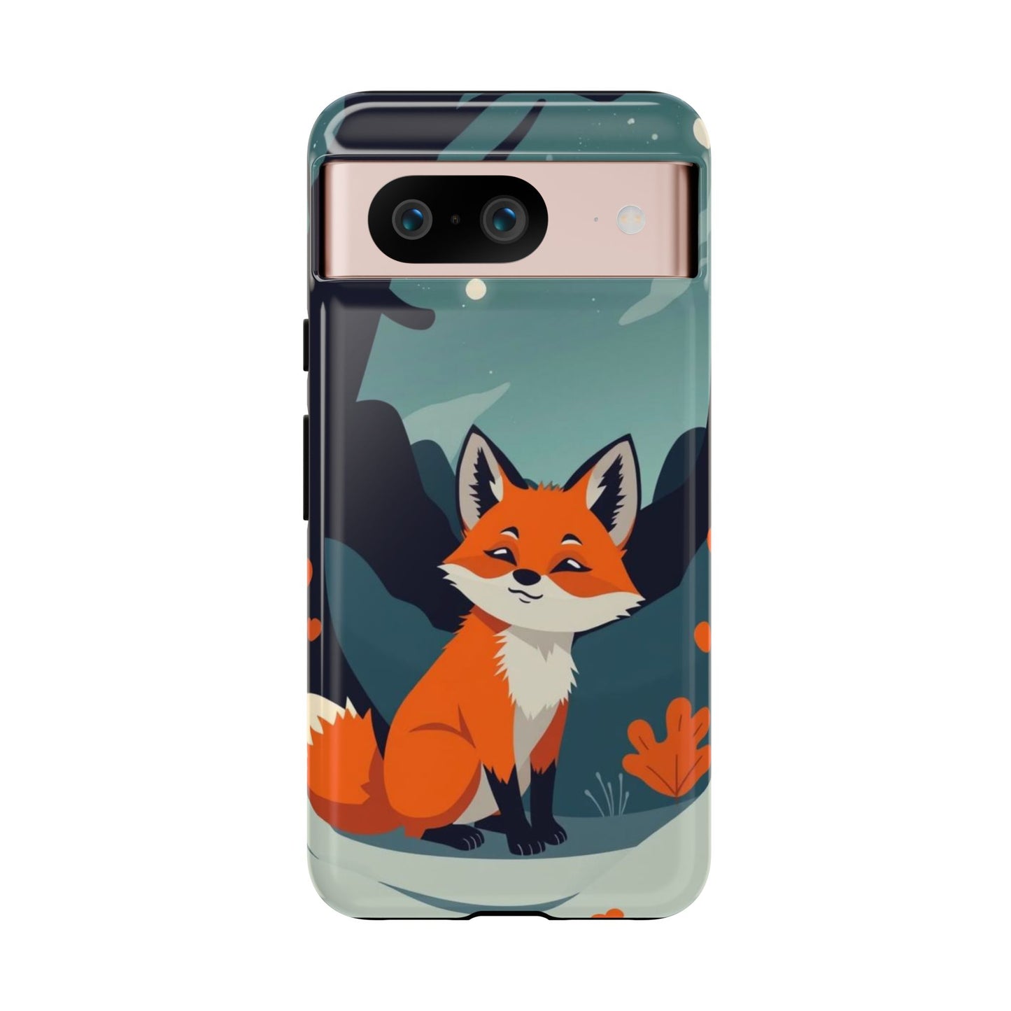 Google Pixel 8 / Glossy Phone Case - Cute Fox Design Phone Case