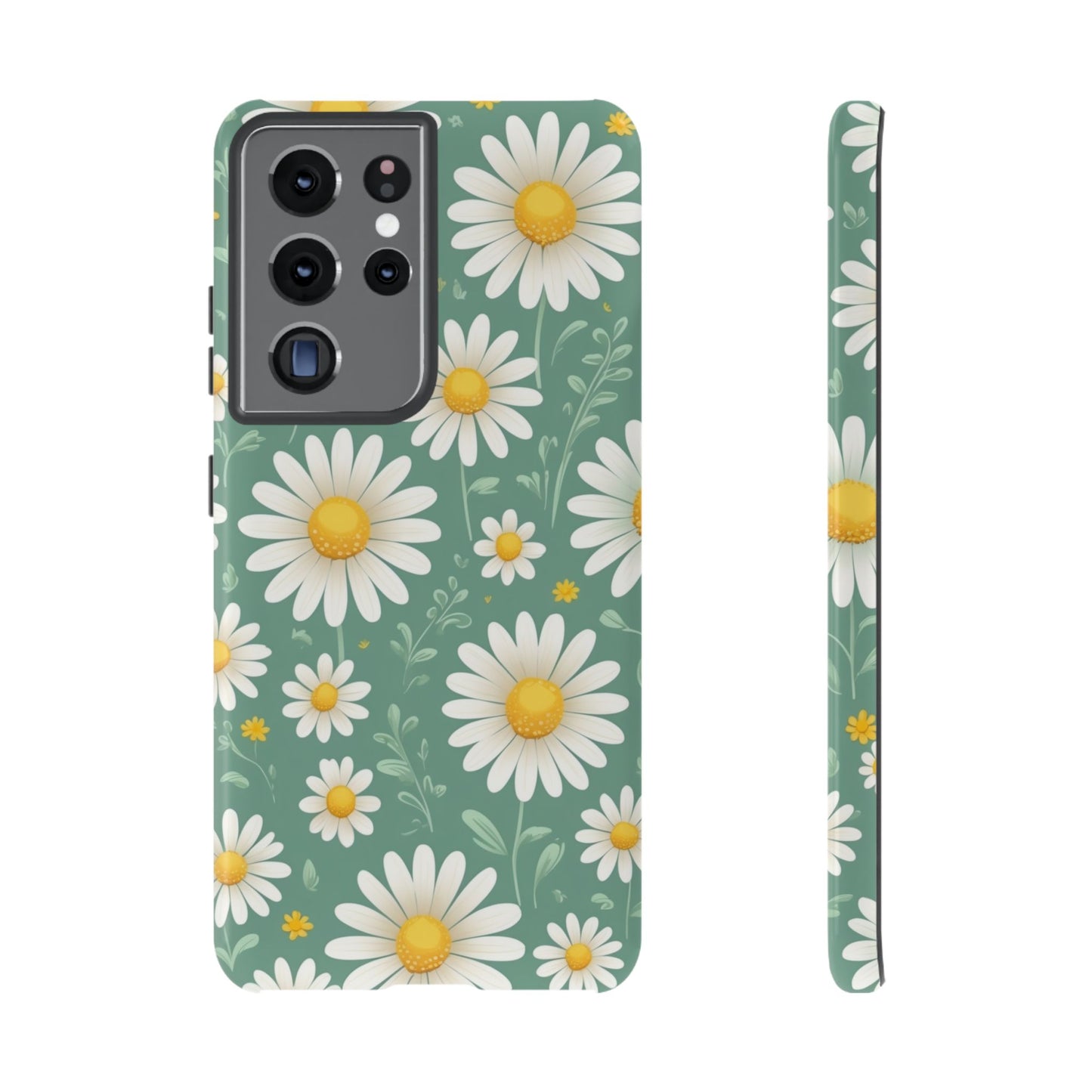 Samsung Galaxy S21 Ultra / Glossy Phone Case - Daisies Floral Pattern 1 Phone Case