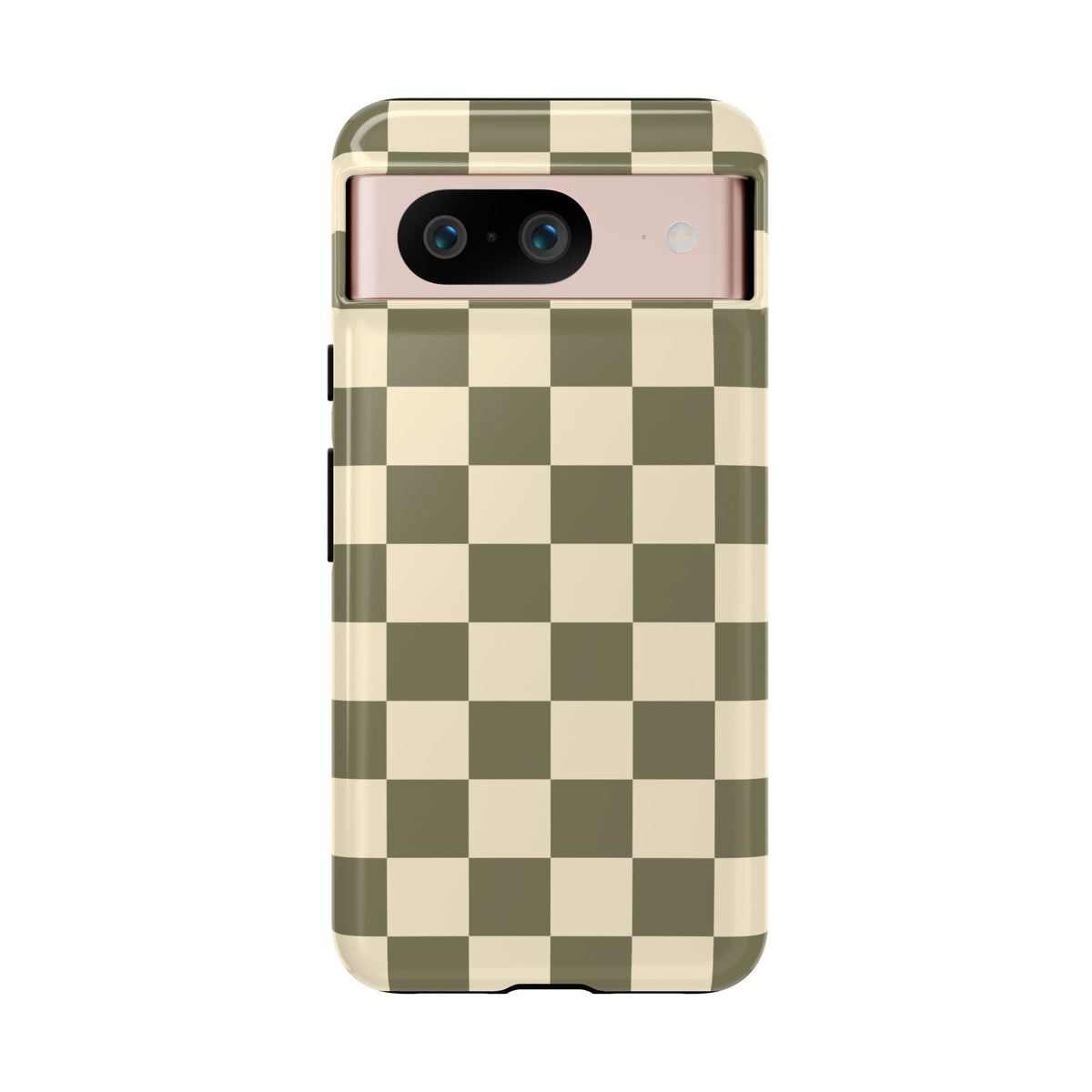 Green Checked Pattern Phone Case - Green Phone Case - Google Pixel 8 / Glossy