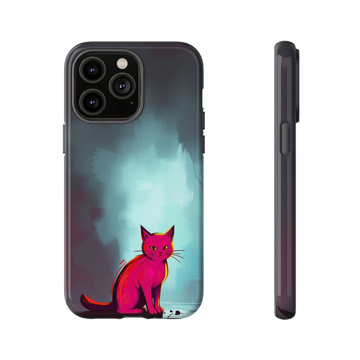 Pop Art Moody Cat Design Phone Case - Multicolor Phone Case - iPhone 14 Pro Max / Glossy