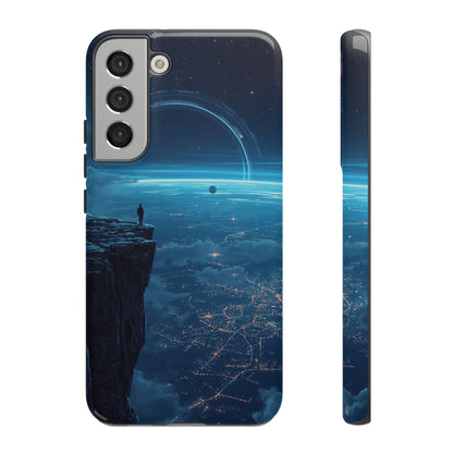 Samsung Galaxy S22 Plus / Glossy Phone Case - Orbital Ring Horizon Sci-fi Phone Case