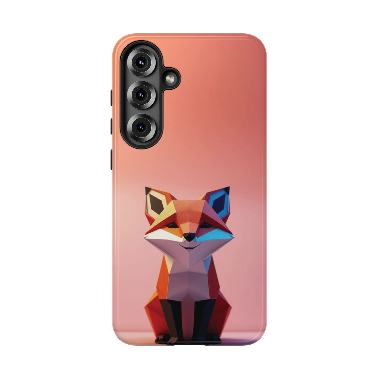 Samsung Galaxy S25 Plus / Glossy Phone Case - Origami Fox Design Phone Case