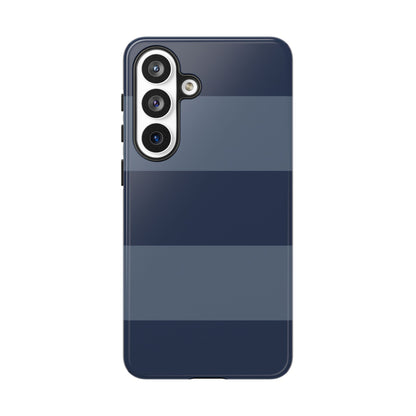 Dark Blue Horizontal Stripe Pattern Phone Case - Blue Phone Case - Samsung Galaxy S26 Plus / Glossy
