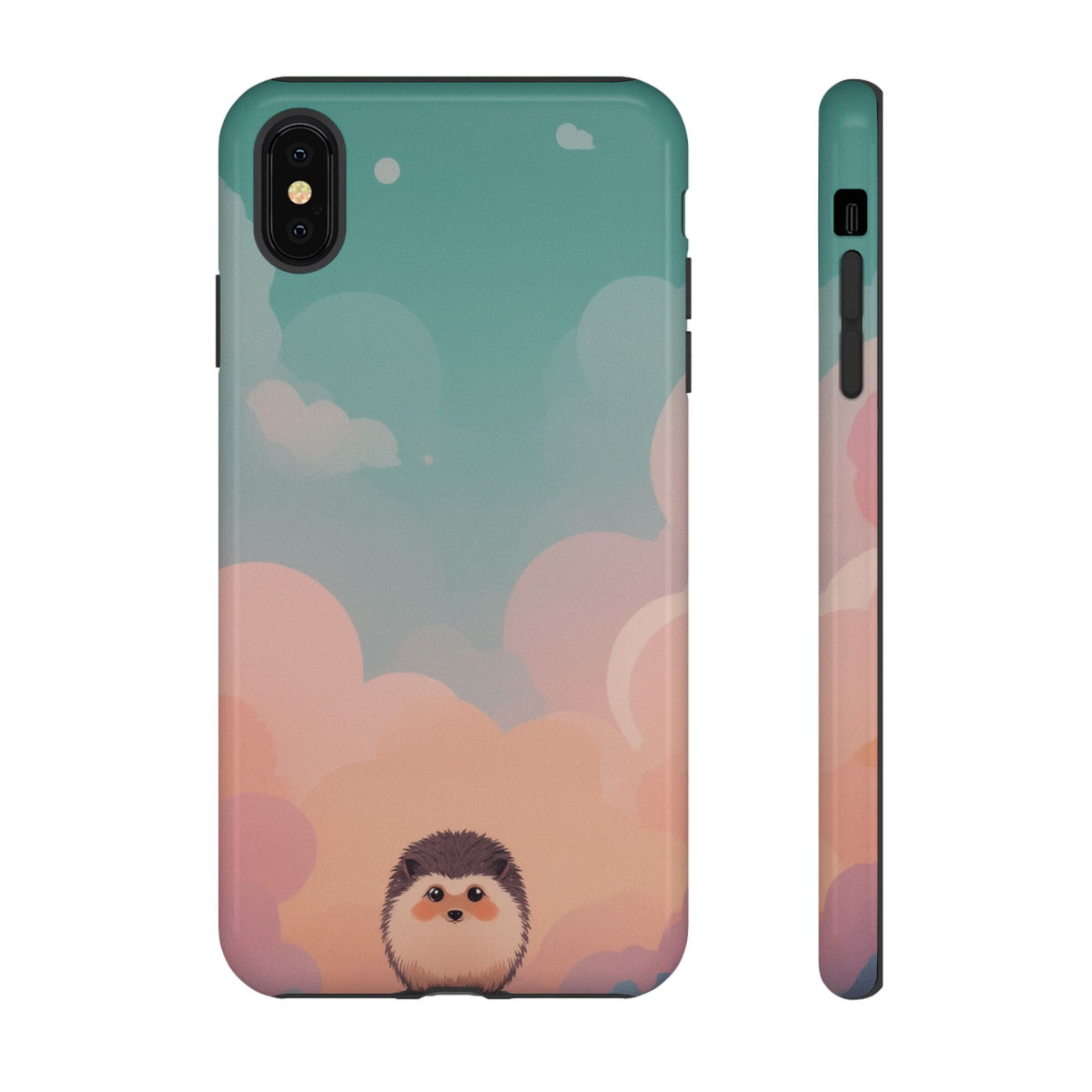 Cute Hedgehog & Cloud Design Phone Case - Multicolor Phone Case - iPhone XS MAX / Glossy
