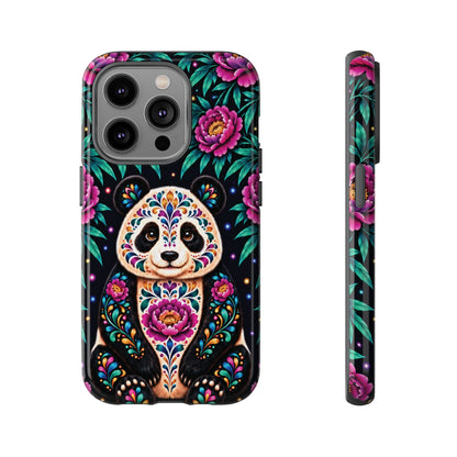 Cute Purple and Teal Calavera Panda Phone Case - Multicolor Phone Case - iPhone 14 Pro / Glossy