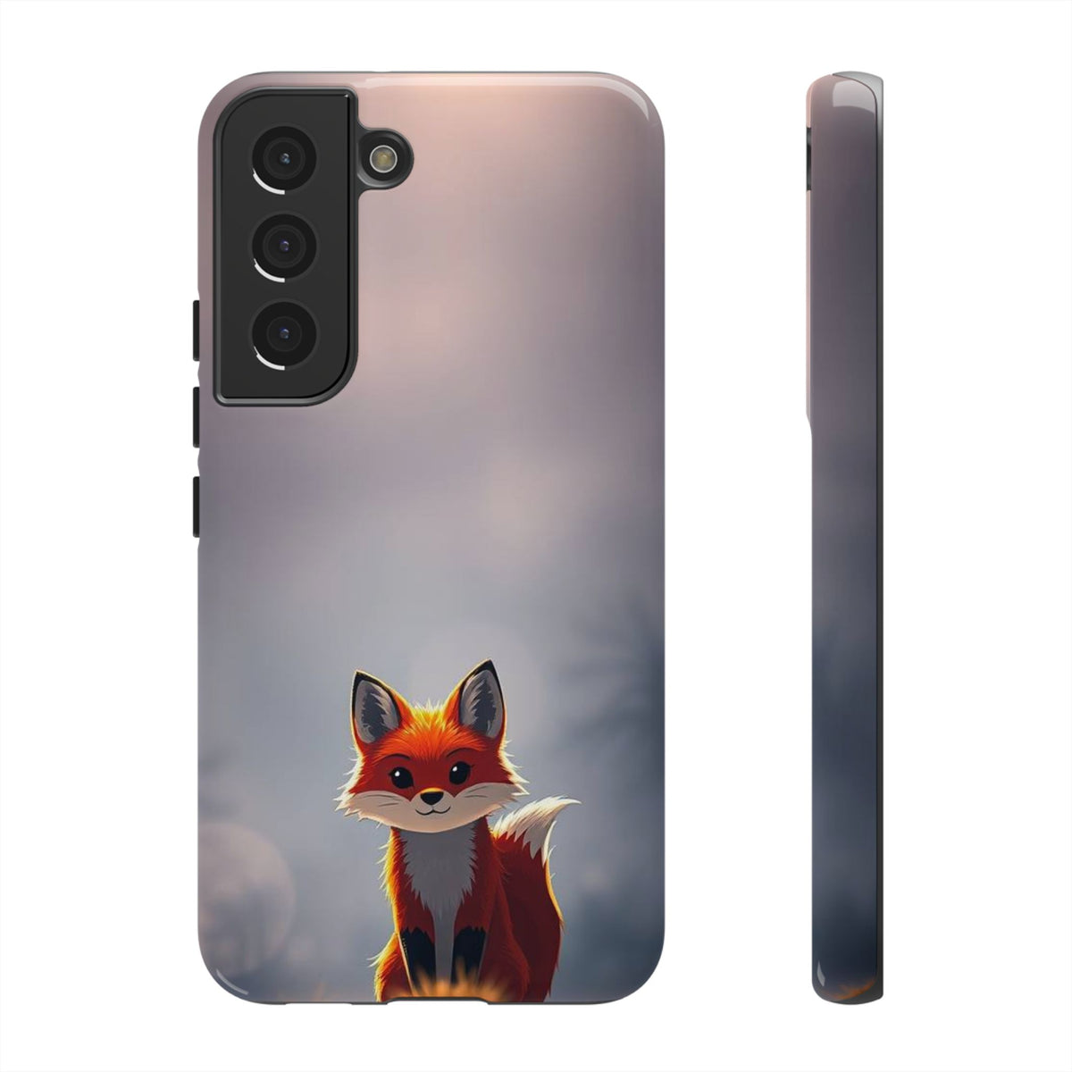 Cute Gothic Fox Design Phone Case - Multicolor Phone Case - Samsung Galaxy S22 / Glossy
