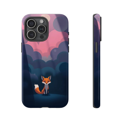iPhone 15 Pro Max / Glossy Phone Case - Moody Pop Art Fox Design Phone Case