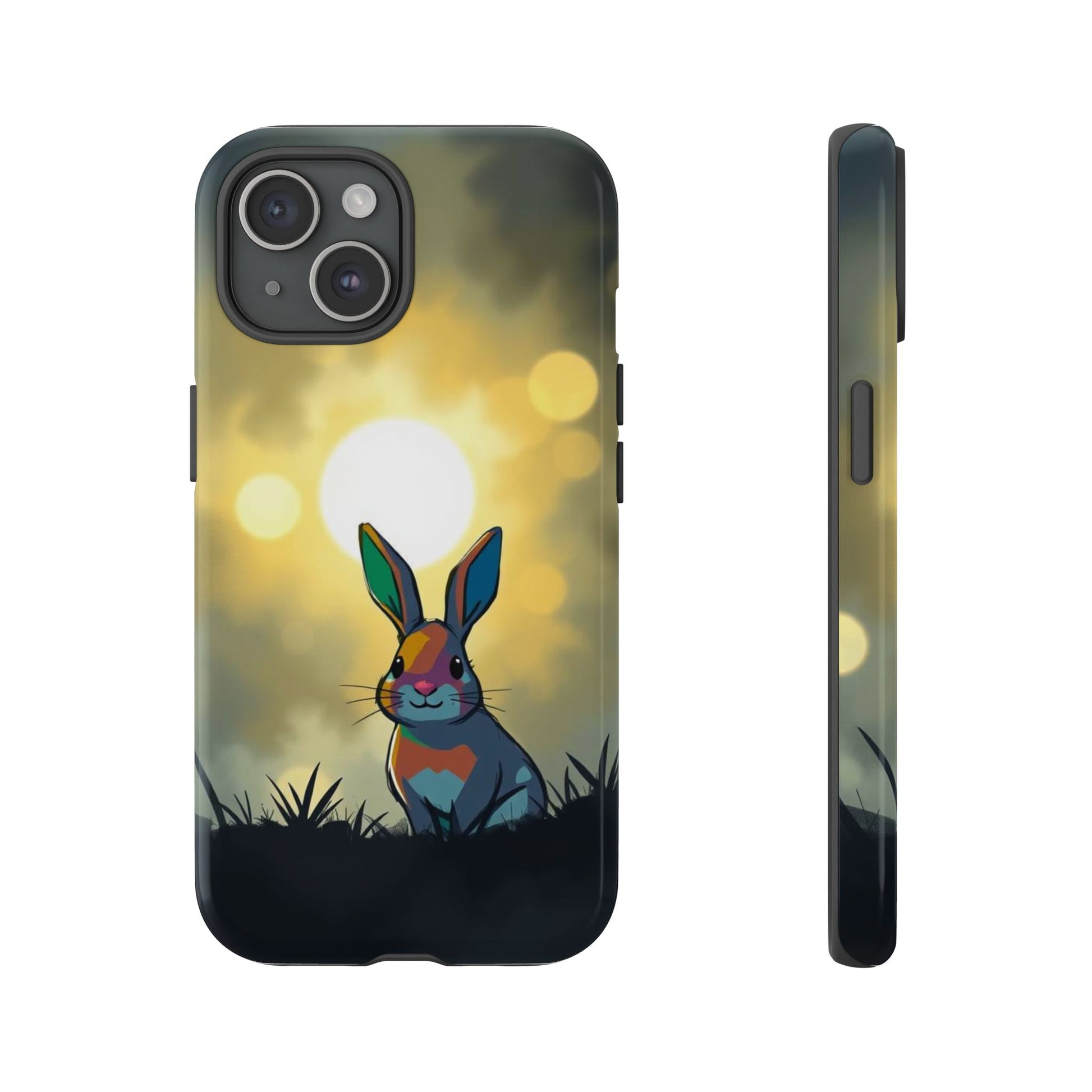 Gothic Rabbit Moody Design Phone Case - Multicolor Phone Case - iPhone 15 / Glossy