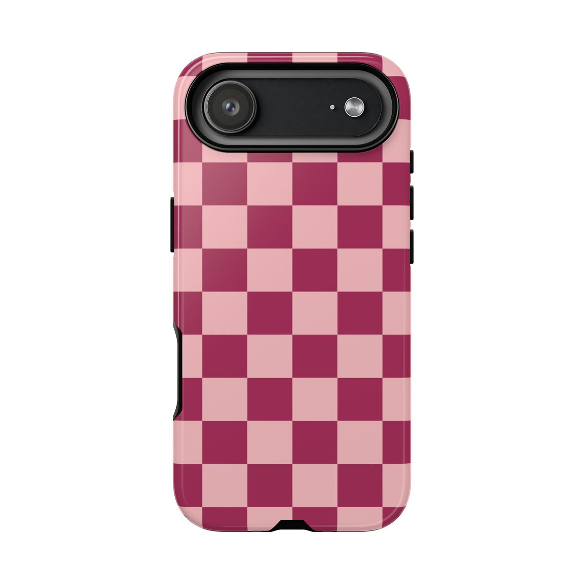 Pink Checked Pattern Phone Case - Pink Phone Case - iPhone 17 Air / Glossy