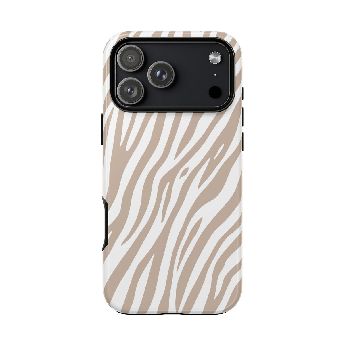 Oatmeal Tiger Print Phone Case - Brown Phone Case - iPhone 18 Pro Max / Glossy