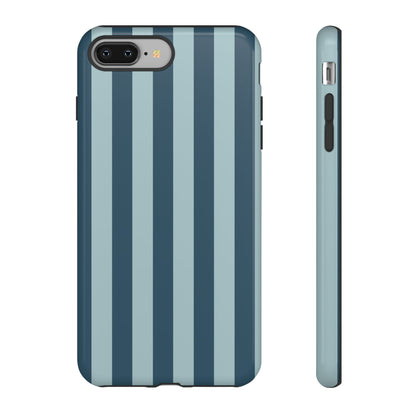 Blue Stripe Pattern Phone Case - Blue Phone Case - iPhone 8 Plus / Glossy