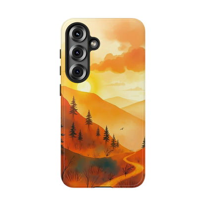 Golden Sunset Design Phone Case - Multicolor Phone Case - Samsung Galaxy S25 / Glossy