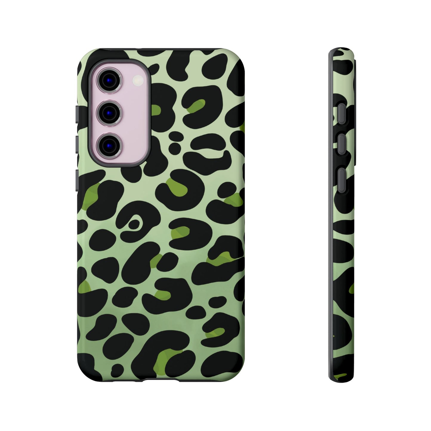Chic Sage Leopard Print Phone Case