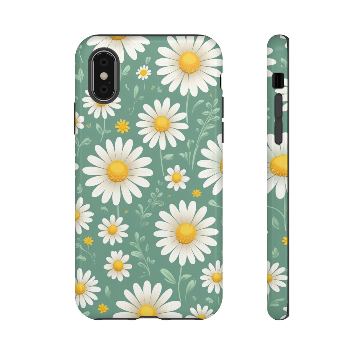 iPhone X / Glossy Phone Case - Daisies Floral Pattern 1 Phone Case