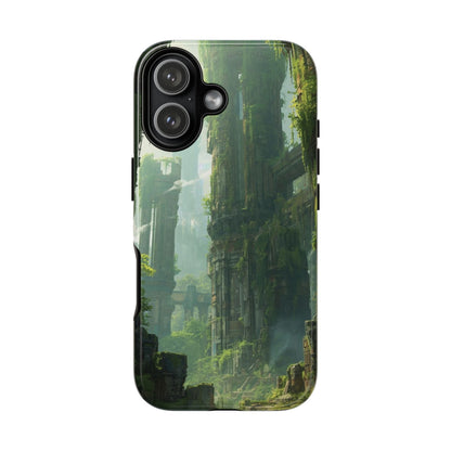iPhone 17 / Glossy Phone Case - Overgrown Future Ruins Sci-fi Phone Case