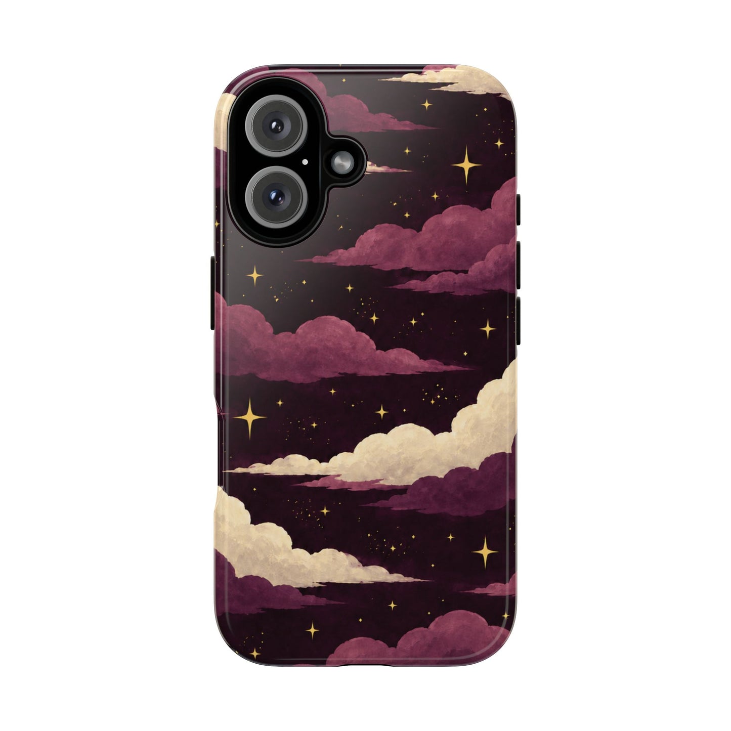 Illustrated Plum Clouds & Stars Phone Case
