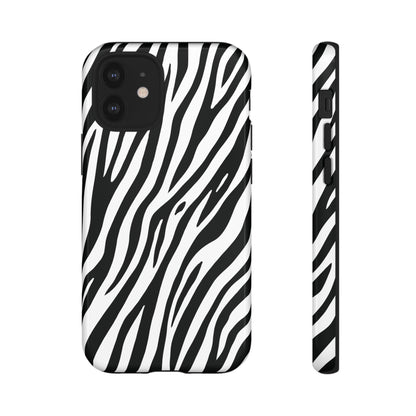 Monochrome Tiger Print Phone Case
