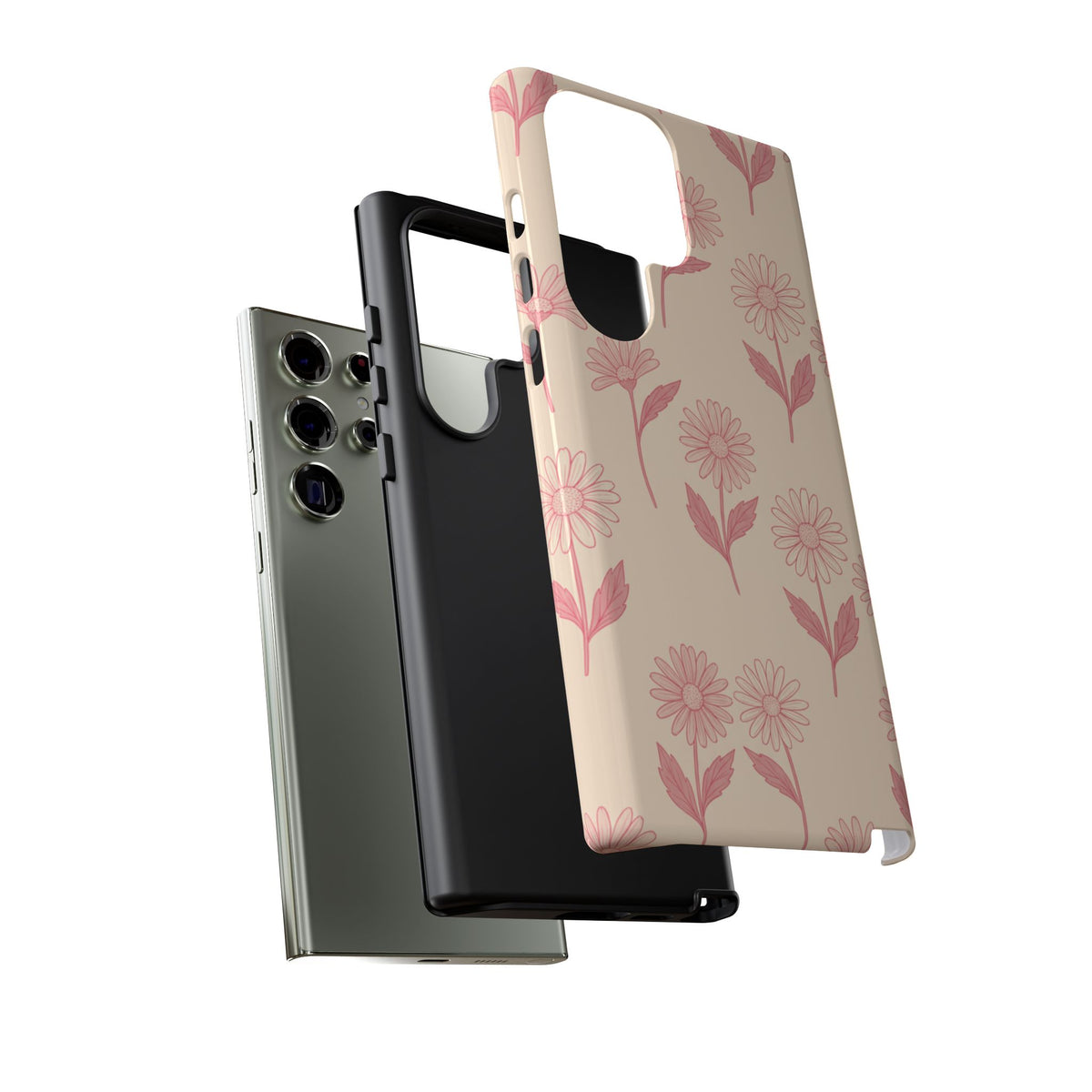 Pretty Pink Daisy Pattern Phone Case