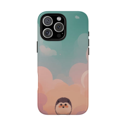 Cute Hedgehog & Cloud Design Phone Case - Multicolor Phone Case - iPhone 16 Pro Max / Glossy