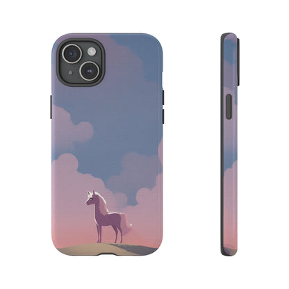 iPhone 15 Plus / Glossy Phone Case - Pony & Cloud Design Phone Case