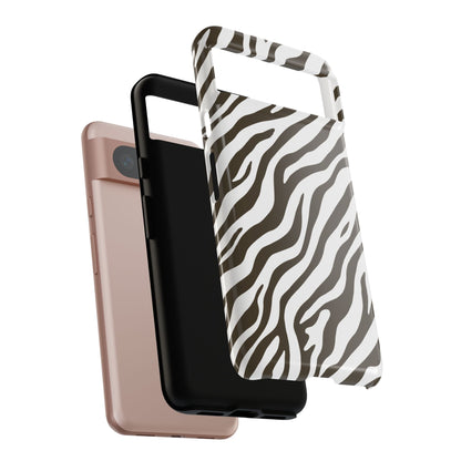 Stylish Mocha Zebra Print Phone Case