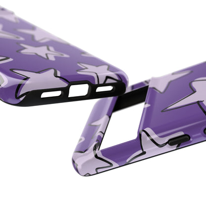 Violet Purple Doodle Star Phone Case