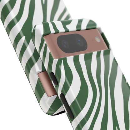 Modern Sage Zebra Print Phone Case