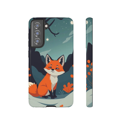Samsung Galaxy S21 FE / Glossy Phone Case - Cute Fox Design Phone Case