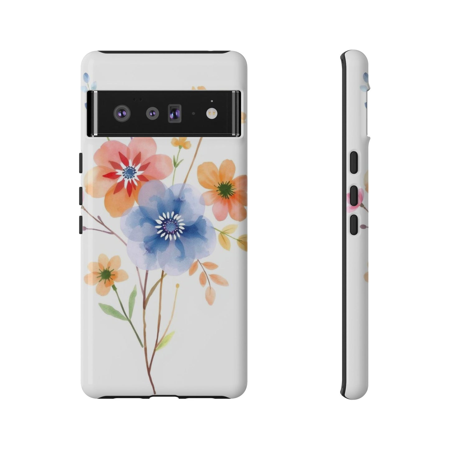 Google Pixel 6 Pro / Glossy Phone Case - Boho Chic Watercolour Bouquet Pattern Phone Case