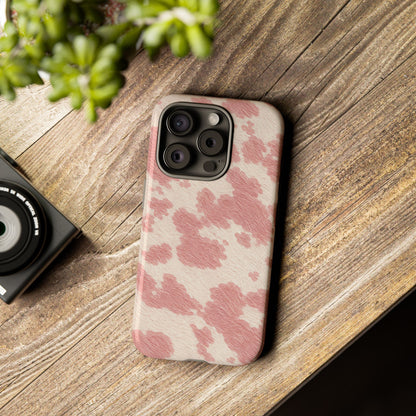 Pretty Blush Cow Print Phone Case