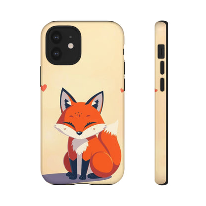 iPhone 12 Mini / Glossy Phone Case - Cute Fox Design Phone Case