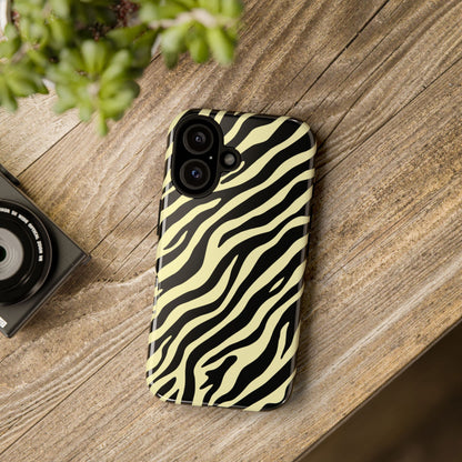 Stylish Neutral Zebra Print Phone Case